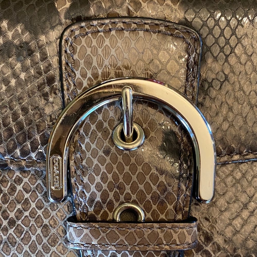 Coach Python-Embossed Leather Continental Wallet - image 5